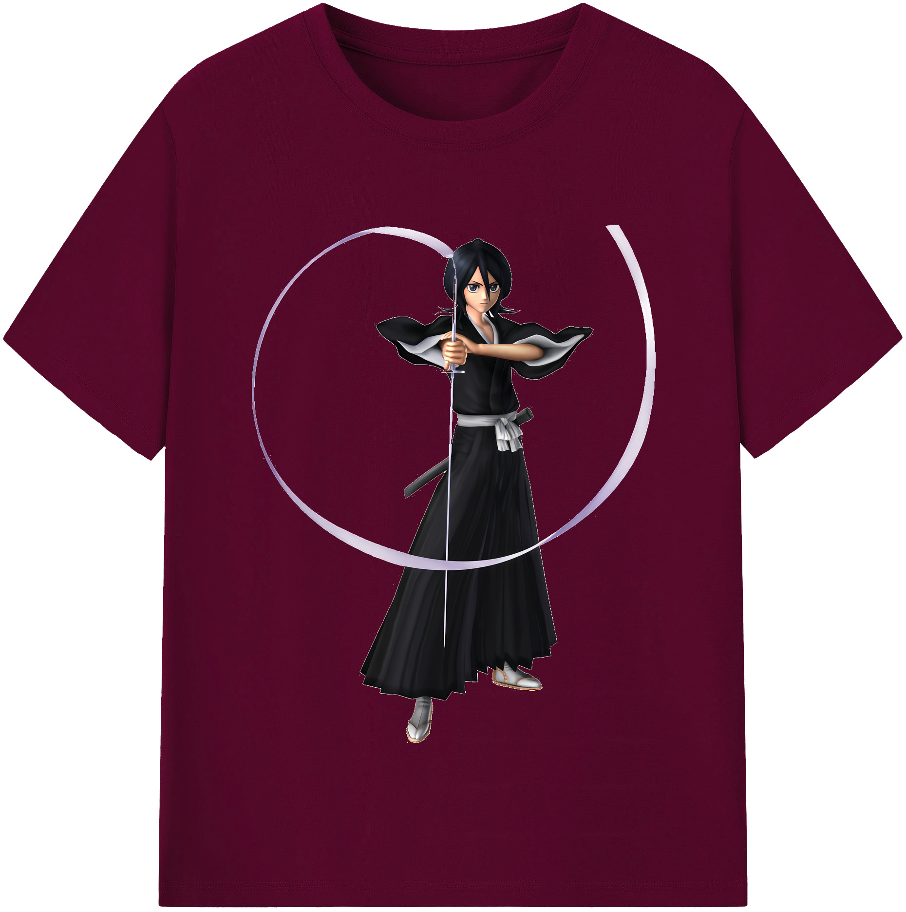 （画像用） ブリーチ 朽木ルキア BLEACH Kuchiki Rukia レディースカジュアルプリントTシャツ（綿100％）